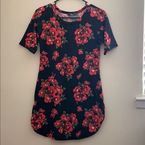 Long floral shirt